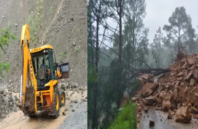 उत्तराखंड में बारिश का कहर: पिथौरागढ़ में 18 और बागेश्वर में 16 सड़कें बंद, टिहरी में रिंग रोड का पुश्ता क्षतिग्रस्त