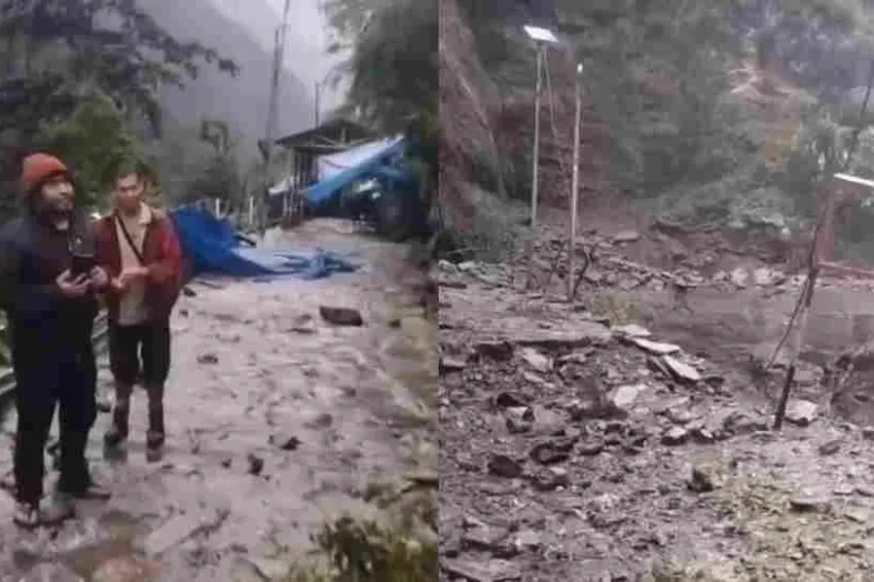 चीरबासा के पास मलबा आने से केदारनाथ पैदल मार्ग अवरुद्ध, आवाजाही रोकी