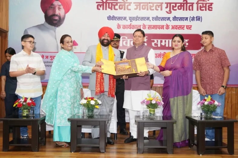 उत्तराखंड के विकास, शिक्षा और महिला सशक्तीकरण में राज्यपाल गुरमीत सिंह का योगदान महत्वपूर्ण: धामी