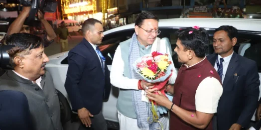 विधानसभा सत्र के सफल संचालन के बाद ऋषिकेश पहुँचे माननीय मुख्यमंत्री महोदय का नटराज चौक पर भव्य स्वागत